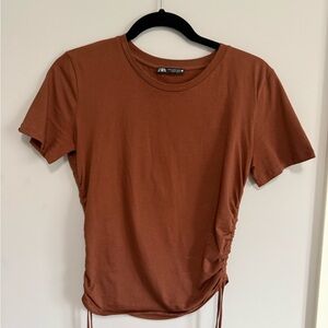 Zara Ruched Short Sleeve Tee